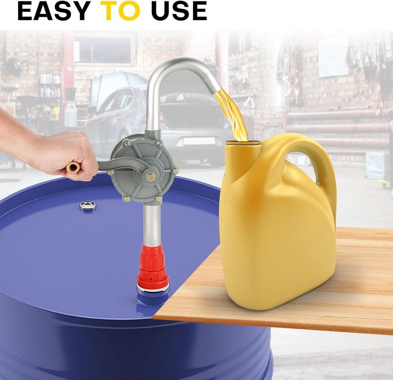 Acymner Aluminum Rotary Hand Barrel Pump | 5 to 55 Gallon Drum Pump Corrosion-Resistant Rotary Barrel Pump with Hand Crank for Oil Transfer - Image 5